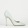 Decolte' tacco 11 cm azzurro pelle