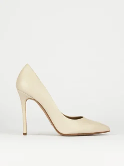 Decolte' tacco 11 cm beige pelle