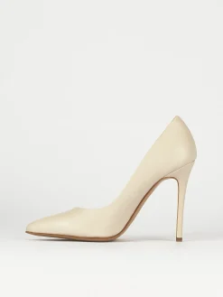 Decolte' tacco 11 cm beige pelle