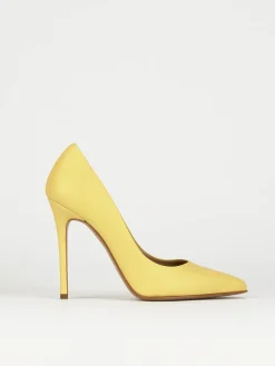 Decolte' tacco 11 cm giallo pelle
