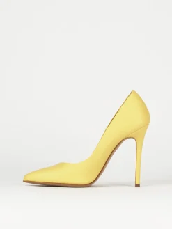 Decolte' tacco 11 cm giallo pelle