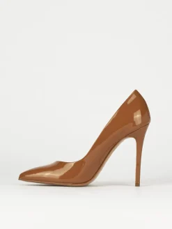 Decolte' tacco 11 cm marrone vernice