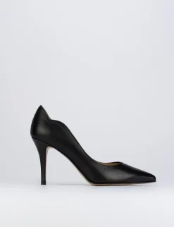 Decolte' tacco 7 cm nero pelle