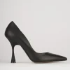 Decolte' tacco 9 cm nero pelle