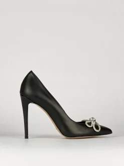 Decolte' tacco 10 cm nero pelle