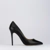 Decolte' tacco 11 cm nero pelle
