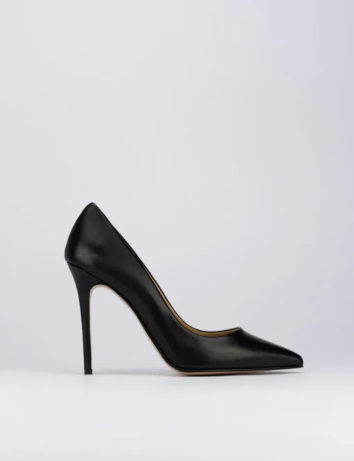 Decolte' tacco 11 cm nero pelle