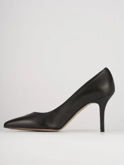 Decolte' tacco 7 cm nero pelle
