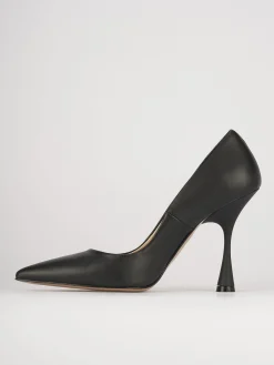 Decolte' tacco 9 cm nero pelle