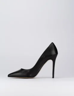 Decolte' tacco 11 cm nero pelle