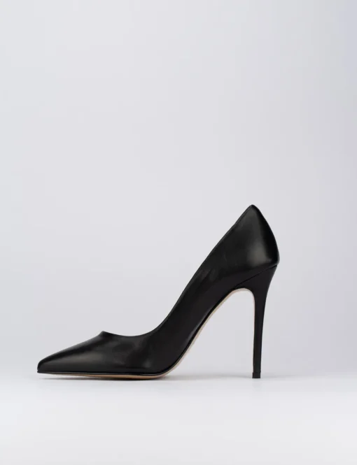 Decolte' tacco 11 cm nero pelle