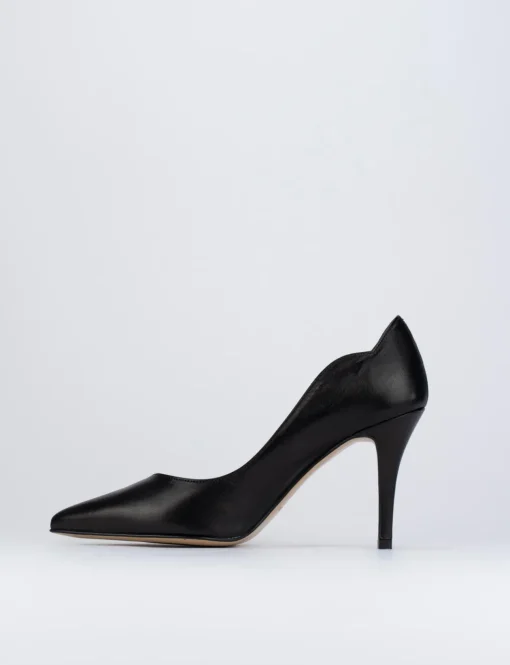Decolte' tacco 7 cm nero pelle