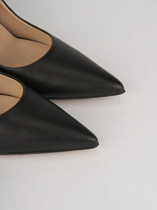 Decolte' tacco 9 cm nero pelle