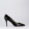 Decolte' tacco 7 cm nero vernice