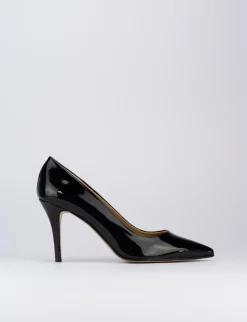 Decolte' tacco 7 cm nero vernice