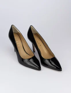 Decolte' tacco 7 cm nero vernice