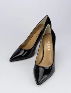 Decolte' tacco 7 cm nero vernice