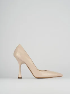 Decolte' tacco 9 cm rosa vernice