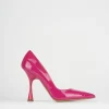 Decolte' tacco 9 cm rosa vernice