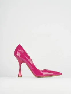 Decolte' tacco 9 cm rosa vernice