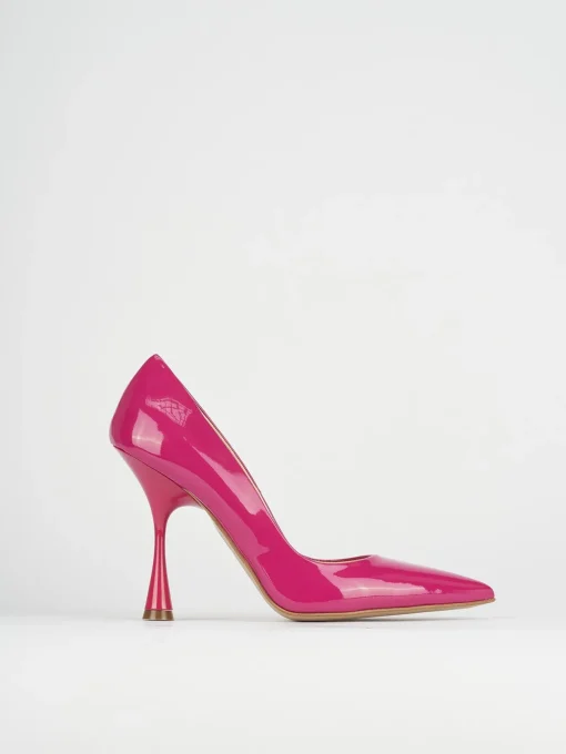 Decolte' tacco 9 cm rosa vernice