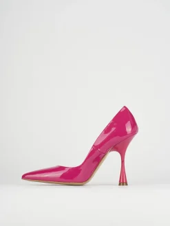 Decolte' tacco 9 cm rosa vernice