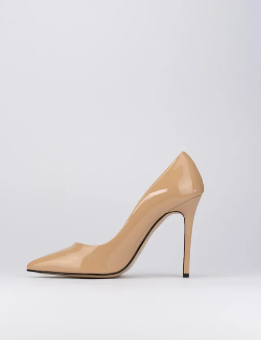 Decolte' tacco 11 cm rosa vernice