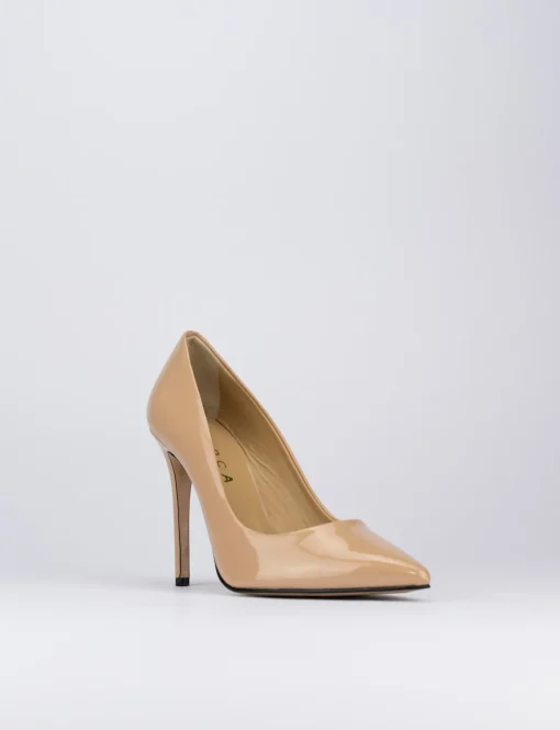 Decolte' tacco 11 cm rosa vernice