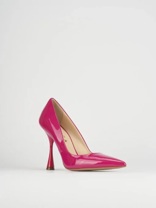 Decolte' tacco 9 cm rosa vernice