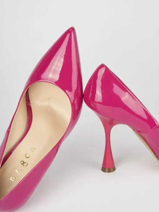Decolte' tacco 9 cm rosa vernice