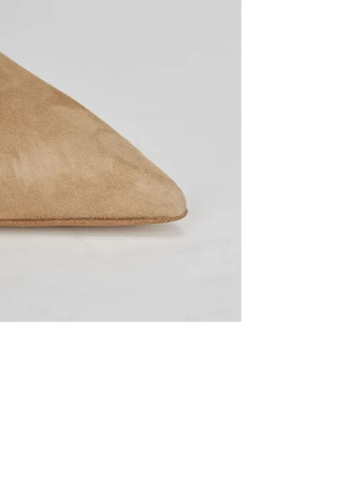 Decoltè tacco 7 cm marrone camoscio