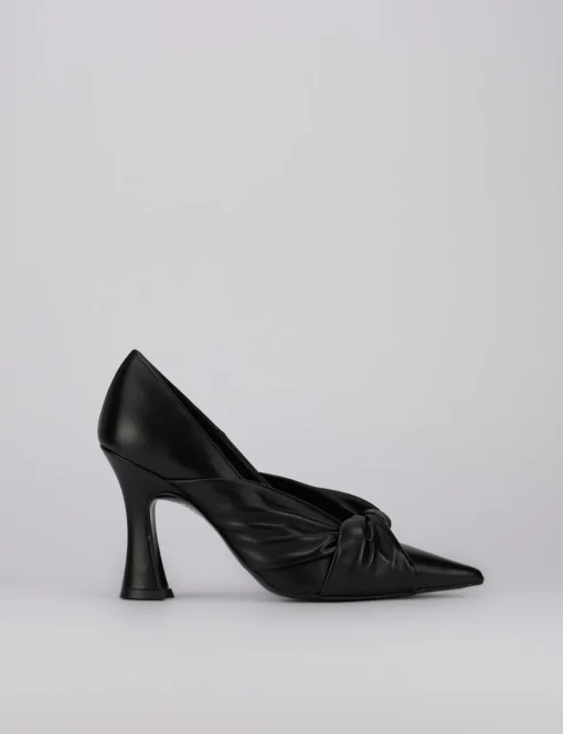 Decoltè tacco 9cm nero pelle