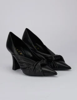 Decoltè tacco 9cm nero pelle