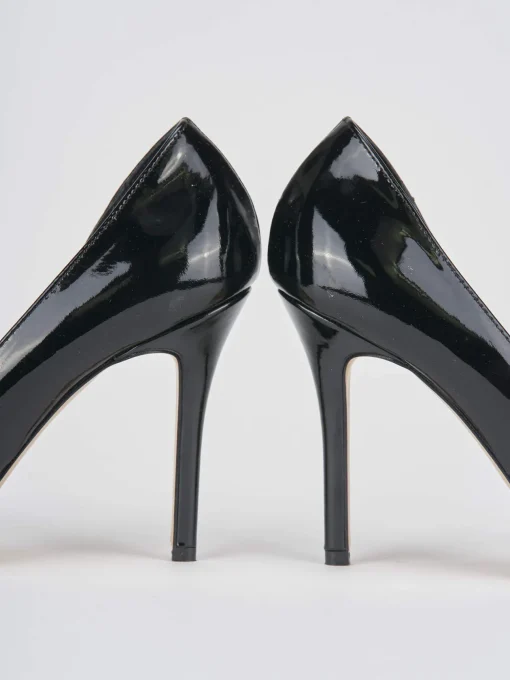 Decoltè tacco tacco 9 cm nero vernice