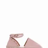 espadrilas fondo in gomma e soletto interno in vera pelle. Tomaia in morbidissima pelle nappata rosa
