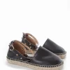 espadrilas fondo in gomma e soletto interno in vera pelle. Tomaia in morbidissima pelle nappata nero