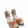 espadrilas zeppa 10cm cuoio