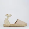 Espadrilla zeppa 2 cm beige camoscio