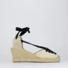 Espadrilla zeppa 8 cm beige camoscio