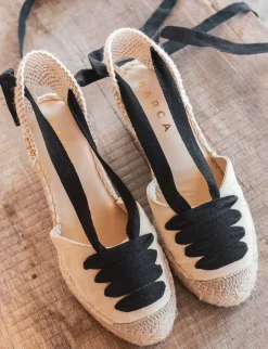 Espadrilla zeppa 8 cm beige camoscio