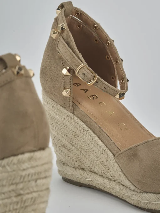 Espadrillas tacco 9cm cam. sosten beige