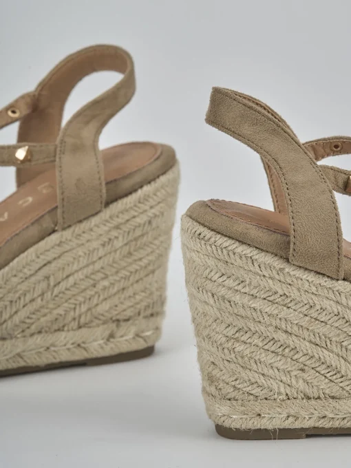 Espadrillas tacco 8cm cam. sosten beige