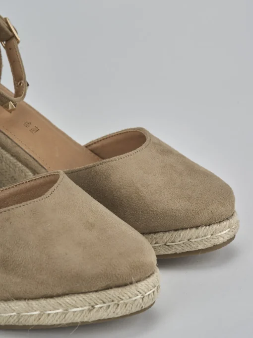 Espadrillas tacco 9cm cam. sosten beige