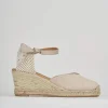 Espadrillas tacco 6cm camoscio beige