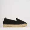 Espadrillas tacco 1cm camoscio nero