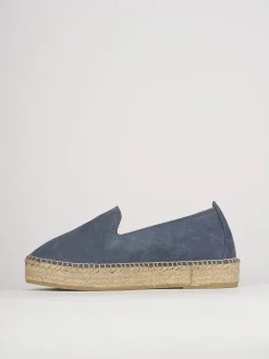 Espadrillas tacco 1cm camoscio rosa