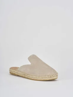 Espadrillas tacco 2cm camoscio beige