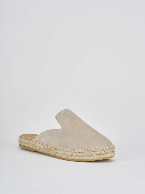 Espadrillas tacco 2cm camoscio beige