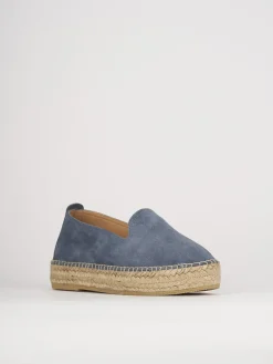 Espadrillas tacco 1cm camoscio rosa