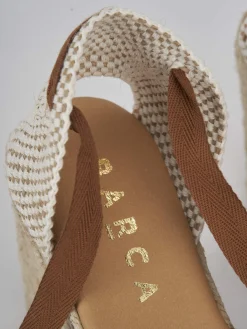 Espadrillas tacco 9cm camoscio marrone